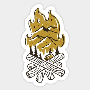 Camp Fire Sticker